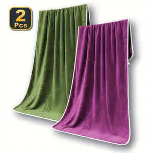 2 Ultra Hemp Lace Outdoor Blankets, 100X200Cm, Super Soft Microfiber, Super Absorbent, Suitable for Bathroom, Gym, Hotel, Home, Outdoor Sports, Outdoor Blanket | Gym Towel | Bright Bath Towel | Durable Towel.