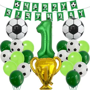 32-Inch Football World Cup Trophy Aluminum Foil Balloon Set, Perfect for Birthday Parties, First Birthday, Anniversary Celebrations, Holiday Decorations