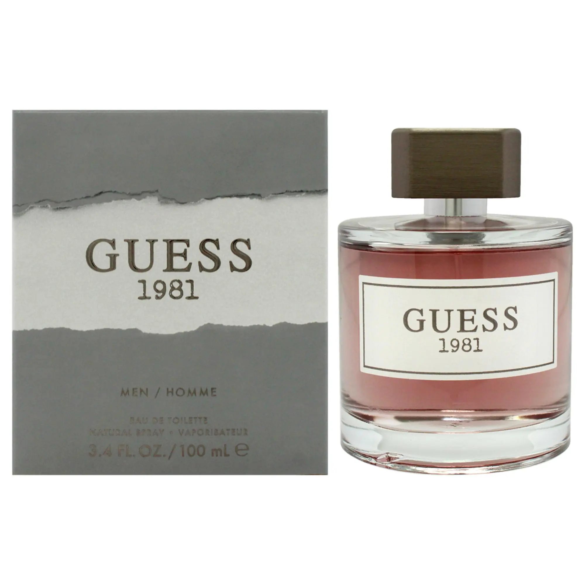 Guess 1981 Men's Fresh Clean Perfume, 3.4oz Long-Lasting EDT Spray with Classic Appeal, Single Bottle, Spray Pulse Points, Standard Size