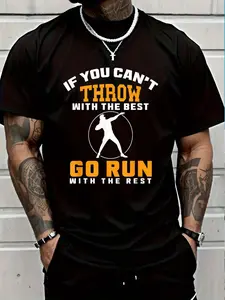 100% Cotton Shot Put Thrower Shot Putter Athlete Throw Track And Field T-Shirt Women's Men's Graphic Tee Crew Neck summer vacation Tops