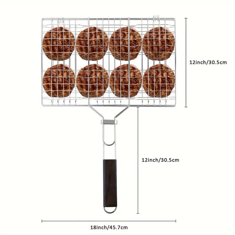 Expanded Outdoor Grill Mesh – Fish Grill Basket for Vegetables, Shrimp & BBQ – Stainless Steel Grilling Rack, Non-Stick BBQ Basket for Veggies, Seafood, Meat – Perfect for Camping, Backyard Grill, Gas & Charcoal Grill
