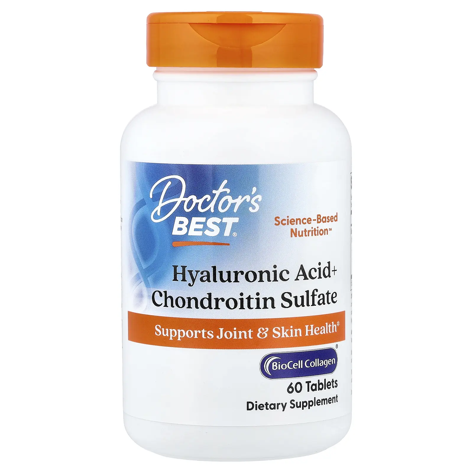 Doctor's Best Hyaluronic Acid + Chondroitin Sulfate, 60 Tablets