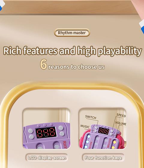 2026 New LED Light Music Fidget Toy Rhythm Master Finger Game Stress Relief ,Focus Training,Memory Boost,Hand-Eye Coordination Portable Sensory Toy,Couple Interactive Friend Party Game,Birthday Gift ,Holiday Present Cool Autism Gift for Kids Adults Teens