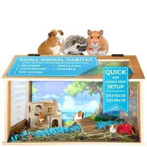 wooden large  Hamster Habitat with Sturdy Structure and Ventilation