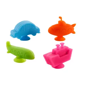 1 1/2" Mini Colorful Transportation Vehicle Suction Toys - 12 Pc.