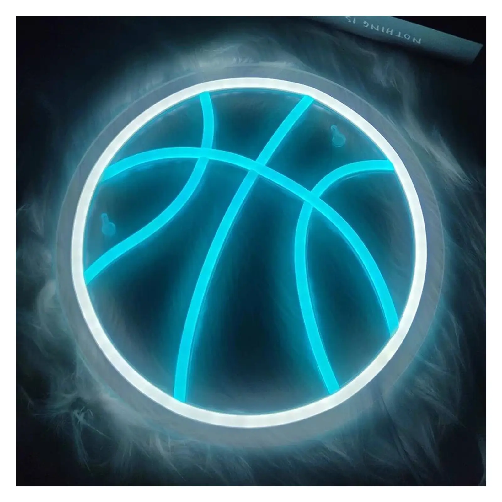 Basketball Neon Sign Light For Wall Decor For Room Bedroom Shop Sports Aesthetic USB Powered Illuminated 25cm×25cm