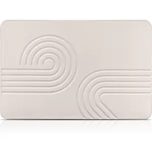 Stone Bath Mat Diatomaceous Earth Shower Mat Non Slip Quick Dry Bath Stone Mat Absorbent Mat for Counter (Off White 02)