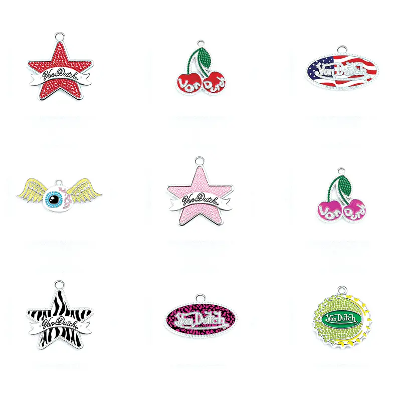 Von Dutch Authentic Alloy Metal Keychains - All Styles, Shiny Metallic Keyring, Daily Portable Fashion Key Accessories, Note: Choking Hazard Small Parts