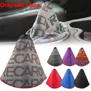 Car Modification Recaro Gear Shift Head Dust Cover Cloth Case, Car Accessories Wave Lever Gear Stick Head Canvas Dust Protector Replacement
