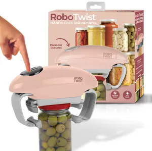 RoboTwist Automatic Jar Opener, Deluxe Accessibility Model with Enhanced Torque, Hands-Free Electric Opener for All Jar Sizes – Ideal for Limited Grip Strength and Easy for Anyone to Use