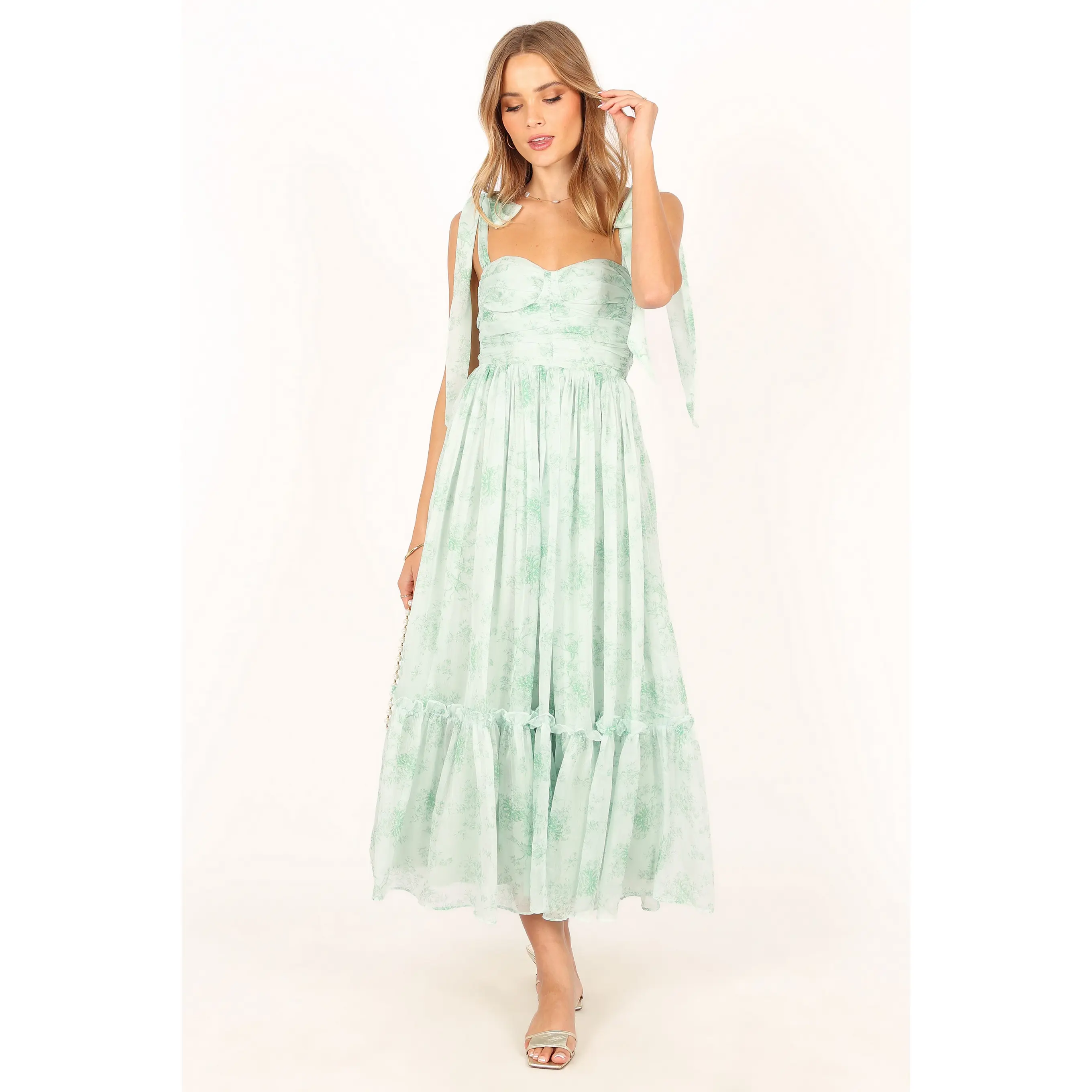 isabeau voluminous fit & flare midi dress - TikTok Shop