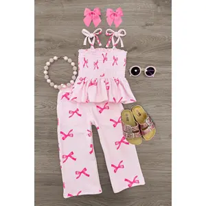 Pink Bow Pant Set