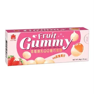 IMEI Strawberry Condensed Milk QQ Gummies Chocolate Balls - 50g