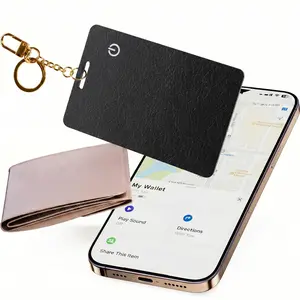 Ultra-Thin GPS Tracker Card - IP68 Waterproof, iOS Compatible, Apple Find My & Siri Support, Long Battery Life, No App Download Needed for Wallet Luggage Passport