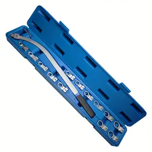 Hot 15PCS Universal Auxiliary Idler Belt Tensioner Pulley Removal Tool Kit - All-in-One Serpentine Belt Tension Pulley Wrench Set for Easy Engine Timing Belt Tensioning, Nut Bolt Screw Remover - Durable and Versatile Tool for Automotive Repair-2024