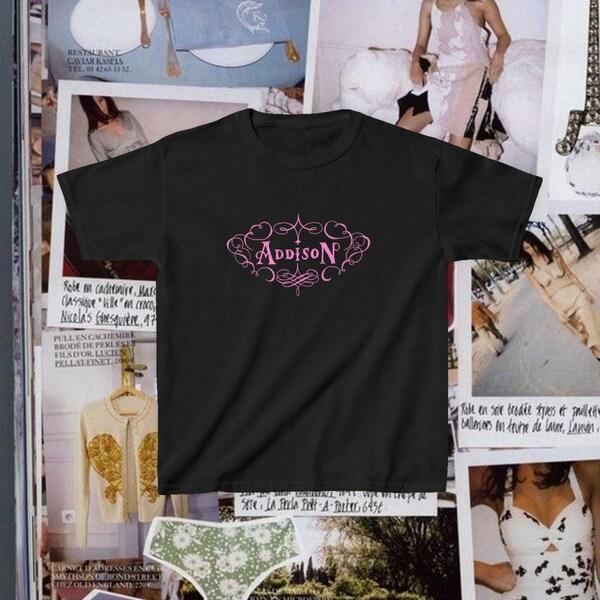 Addison Rae Baby Tee Shirt - Aquamarine Shirt, Diet Pepsi Baby Tee, Fame is A Gun, Dream Addison Rae Shirt, Trendy Baby Tee, Pop Star Style