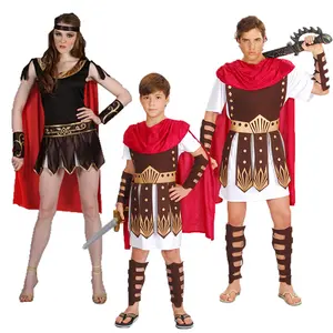 Halloween dance costume adult male and female Roman warrior gladiator Spartan warrior clothes child parent-child