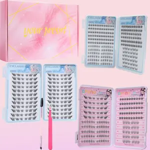 3 Box Glue-Free Mixed Lash Book Gift Set, C Curl Fox Series Lashes, Ultra Large Capacity Self-Adhesive Individual Eyelashes DIY, Diy Eyelash Extensions