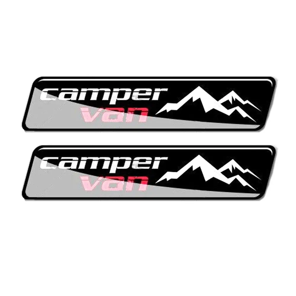 2pcs Campervan stickers 147 Vanlife camper van decals 3D Domed Gel Decal Sticker Badges