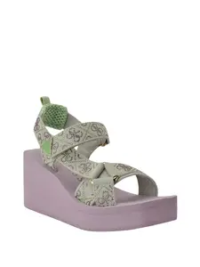 GUESS Female Dawsin Rhinestone Wedge Sandals