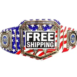 United States Strap Adult Championship Title Belt Replica – 5mm Leather Straps – Fan Gift World Heavyweight Wrestling