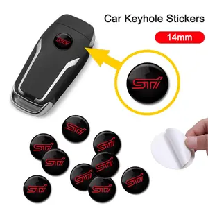 10pcs 14mm Car Key Emblem Stickers, Auto Door Keyhole Logo Decal, Ford St Mustang Focus Mk7 Fiesta Mondeo Transit Ecosport Escort Badge