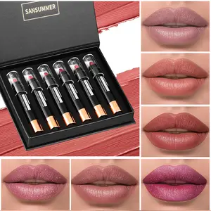 Sansummer Matt Crayon Lipstick Cosmetic Gift Box - Waterproof, Easy to Apply, Suitable for All Skin Types, Lip Care, Beauty & Personal Care Makeup Essential