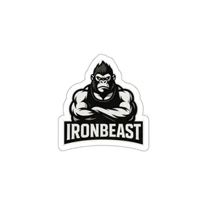 IronBeast Die-Cut Sticker for Gym Water Bottles, Fitness Decal, Workout Sticker, Hydro Flask Sticker, Gym Gift