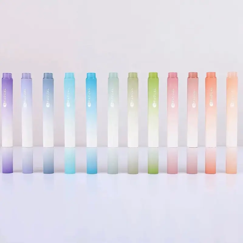Sunrise Impression Highlighter 4-Pack Creative Gradient Watercolor Pens for Bible Study Journaling Note-taking Smooth No Bleed Performance
