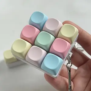 1 Piece Mini Mechanical Keyboard Keychain with Q W A S D F J K L Layout and 9 Keys Numbered 1 To 0 Compatible with Devices Portable Typing Accessory for Travel Office Keyring Colorful Keycaps and Chain Cute Keychain
