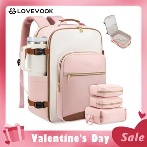 【Valentine's Day Gift】LOVEVOOK Travel Backpack for Women & Men as Personal Item Flight Approved,Large Capacity Carry on Backpack with 3 Packing Cubes and Laptop Compartment,Weekender Bag for Hiking,Overnight,TikTokShopJumpstartSale