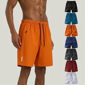 Men's 7-Pack Quick-Dry Athletic Shorts, Mens Clothing, Slim Fit Solid Color Breathable Style with Zippered Pockets, Drawstring Waist, Multi-Size, Suitable for Gym & Outdoor Daily Wear