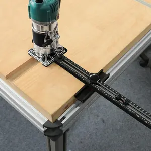 Metric&Inch 3 in 1 Router Milling Groove Bracket - Woodworking Cutting and Milling Circular Auxiliary Tool Aluminum Router Base