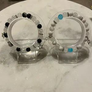 Gojo and Geto matching bracelets white and black anime