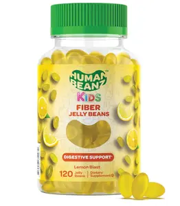 Fiber Jelly Bean Gummies for Kids, Fiber Supplements for Digestive Health, Vegetarian Fiber Gummy 120 Jellybeans