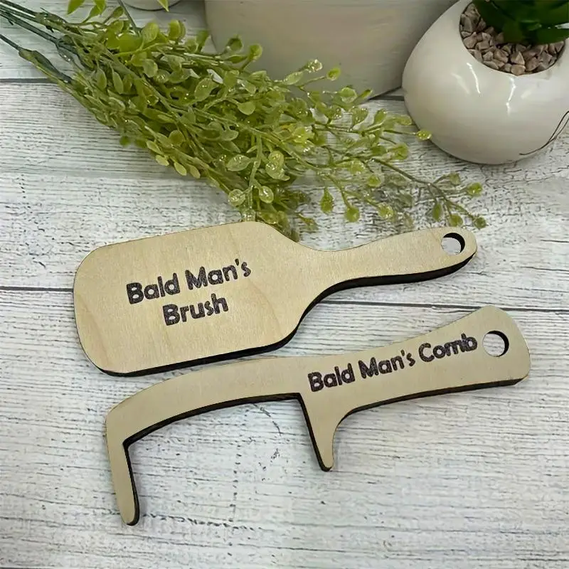 Funny Bald Men Themed Comb, 1 Count/2 Counts Novelty Party Favors Accessory, Weird Gifts for Father's Day Birthday