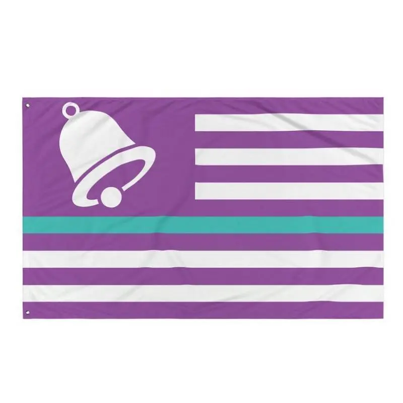 Thin Baja Blast Line Back the Bell Thin Drew Line Flag Standing Banner - Colorful Indoor/Outdoor Tapestry, Home Decor Backdrop for Wedding Parties & Arched Displays