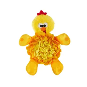 Snuffle Palz Chicken Interactive Plush Dog Puzzle Toy Yellow