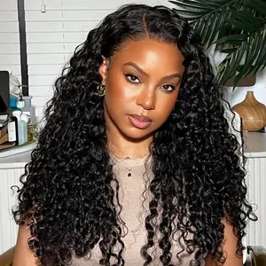 OQ HAIR 9x6 M-Cap Skin Lace Front Wig Bleached Knots Water Wave Wear Go Glueless Wig Human Hair Natural Scalp Beginner Friendly