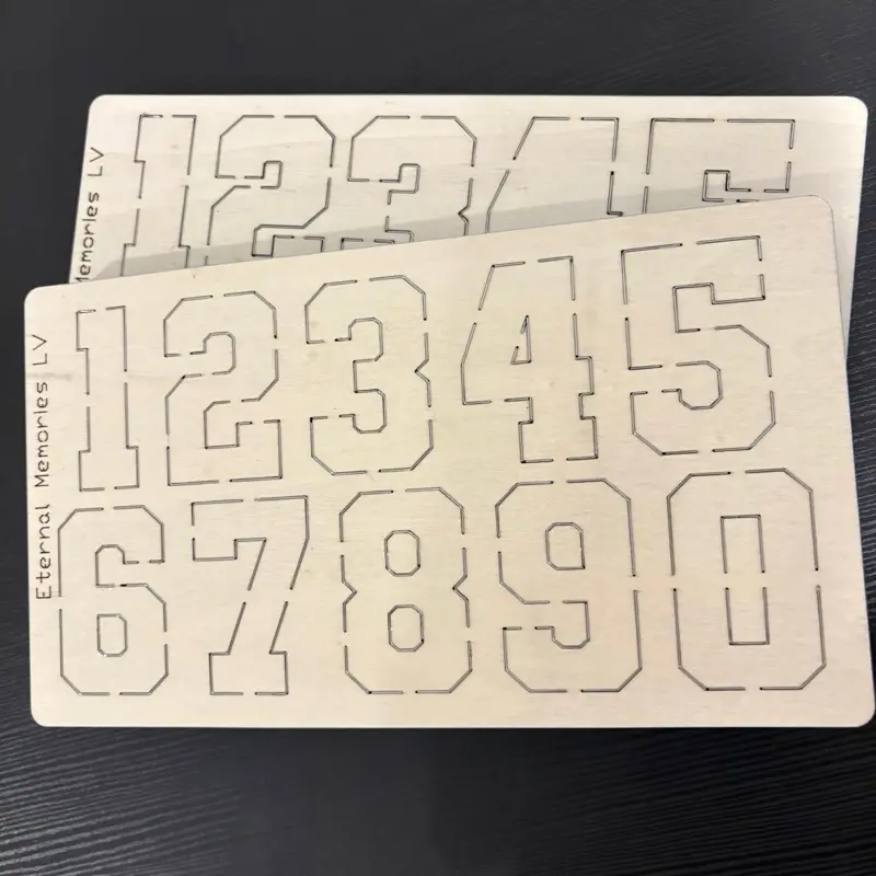 2.5” Varsity Numbers - Wooden Die Cut