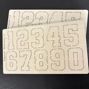 2.5” Varsity Numbers - Wooden Die Cut
