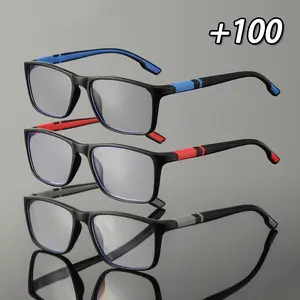 Men's Square Frame Reading Glasses Set, High-Quality Fashionable Design, Perfect for Business Commute & Daily Wear, Lightweight Durable Glasses