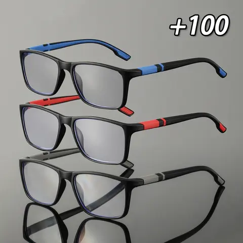 Men's Square Frame Reading Glasses Set, Must Have Glasses, High-Quality Fashionable Design, Perfect for Business Commute & Daily Wear, Lightweight Durable Glasses, High Quality Eyewear, Reading Eyeglasses