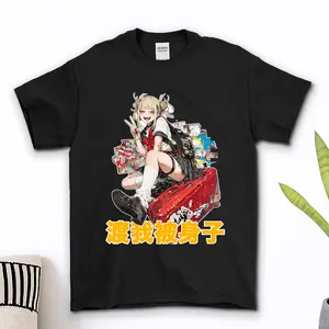 Himiko Toga Anime T-shirt – A Symbol of Madness and Charisma, Classic Manga Fabric Menswear Top Hem Casual Cotton