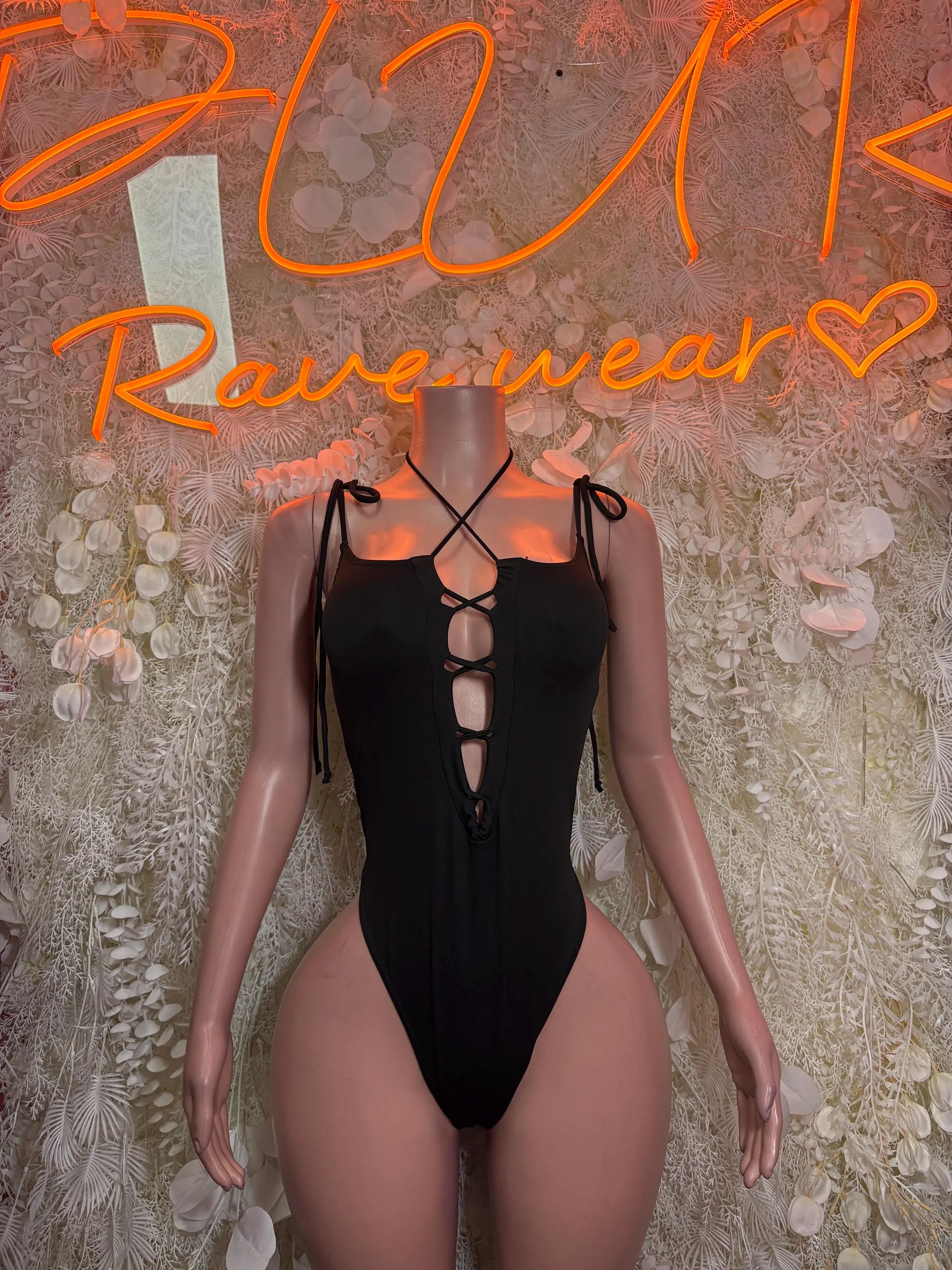 Women's Black Bottlegirl Bodysuit - Exotic Dancewear, Bartender Costume, Rave Club Women's Clothes