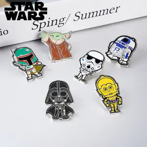 Star Wars Officially Licensed Metal Character Brooch Pin, Darth Vader Stormtrooper Yoda Rdr2, Collectible Badge, Fun Decoration, Gift, Durable