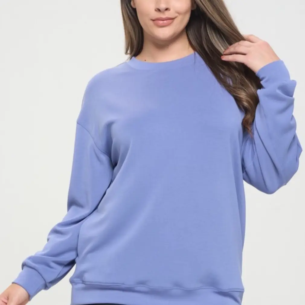 Yelete Modal Scuba Oversized Crew with Pockets