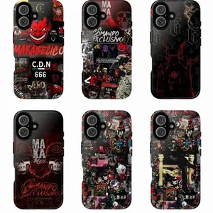 El Makabelico Phone Case, Corridos Tumbados Regional Mexican Dark Aesthetic Design Phone Case Protection, Shockproof For IPhone 17-12, Pro Max, Pro Plus, and Samsung S25 24 23 Safety Case
