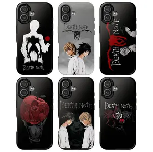 Death Note Judgment – Dark Anime Phone Case Gothic Shinigami Light & L Psychological Thriller Aesthetic Art Cover for iPhone 17 16 15 14 13 12 11 Air SE Max Pro, For Samsung Galaxy Series, Gift for Anime Fans