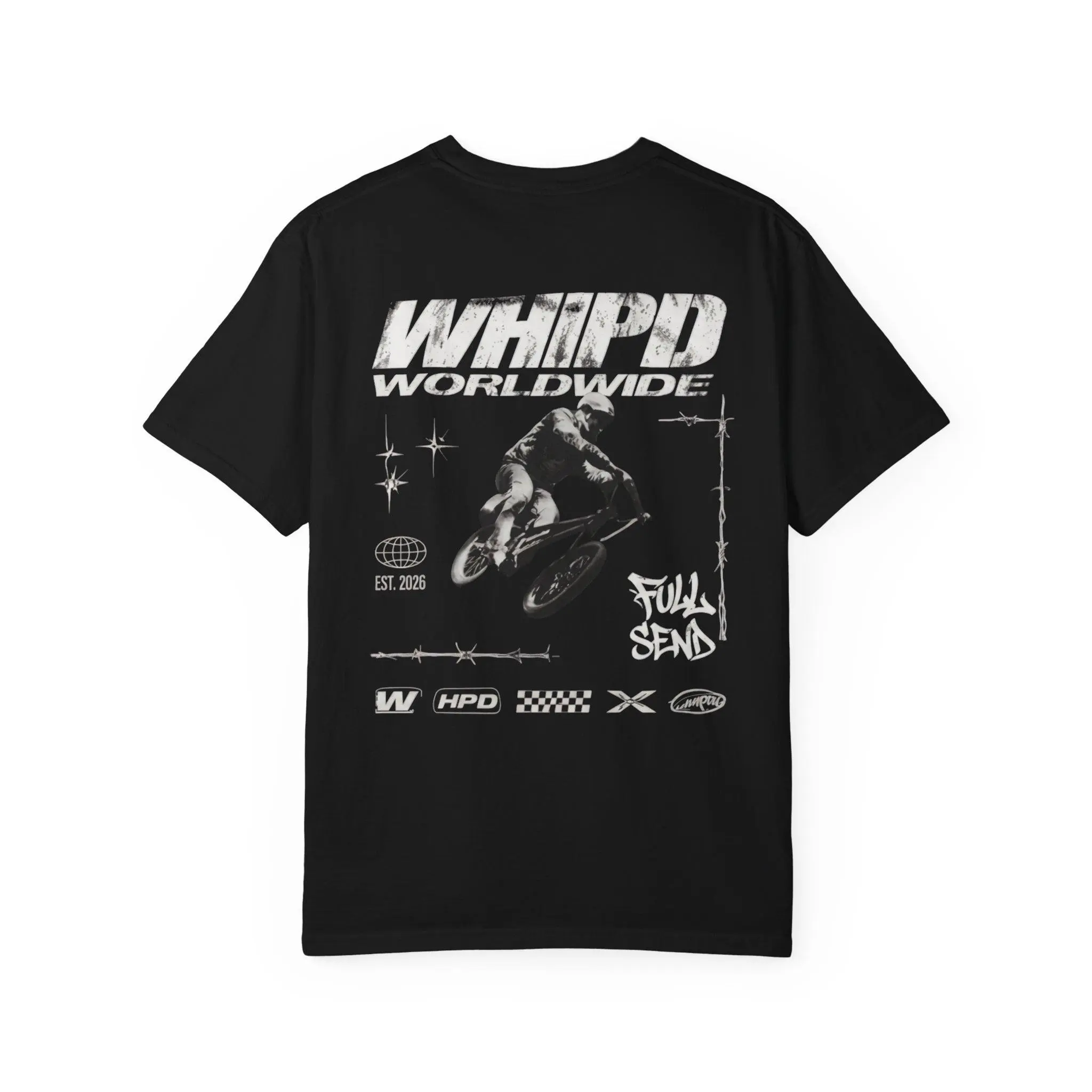 WHIPD WORLDWIDE Tee | Dirt Jump/BMX Riding Culture Graphic